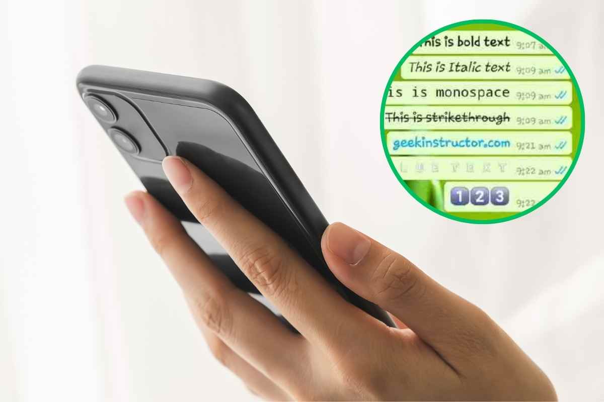 Lettere colorate su WhatsApp